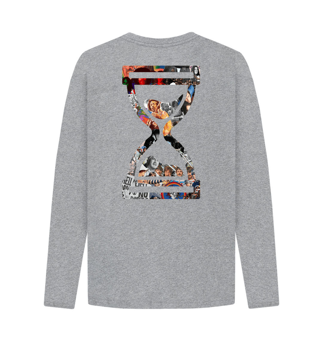 Athletic Grey Printed Long Sleeve T Shirt Back