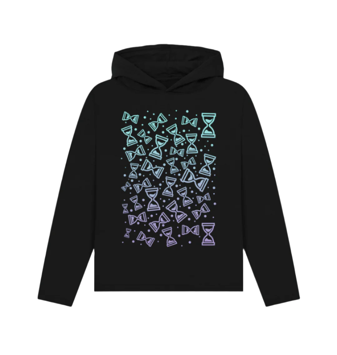 Black Skateboard Hoody Freefalling Design