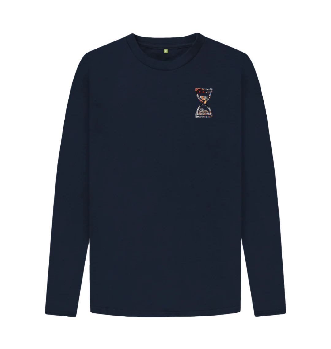 Navy Blue Trip Le 3 Double Drop Long Sleeve T-Shirt