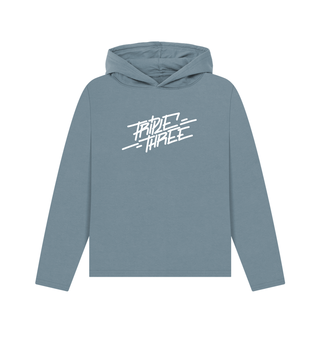 Stone Blue Printed Hoody Front