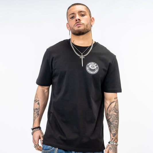 Black Triple 3 Skateboarding T Shirt