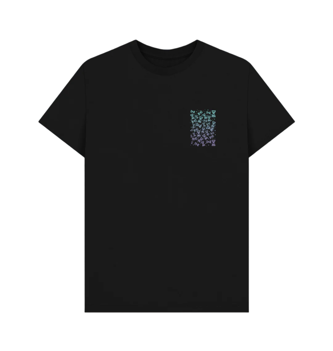 Black Freefalling Double Drop Streetwear T Shirt