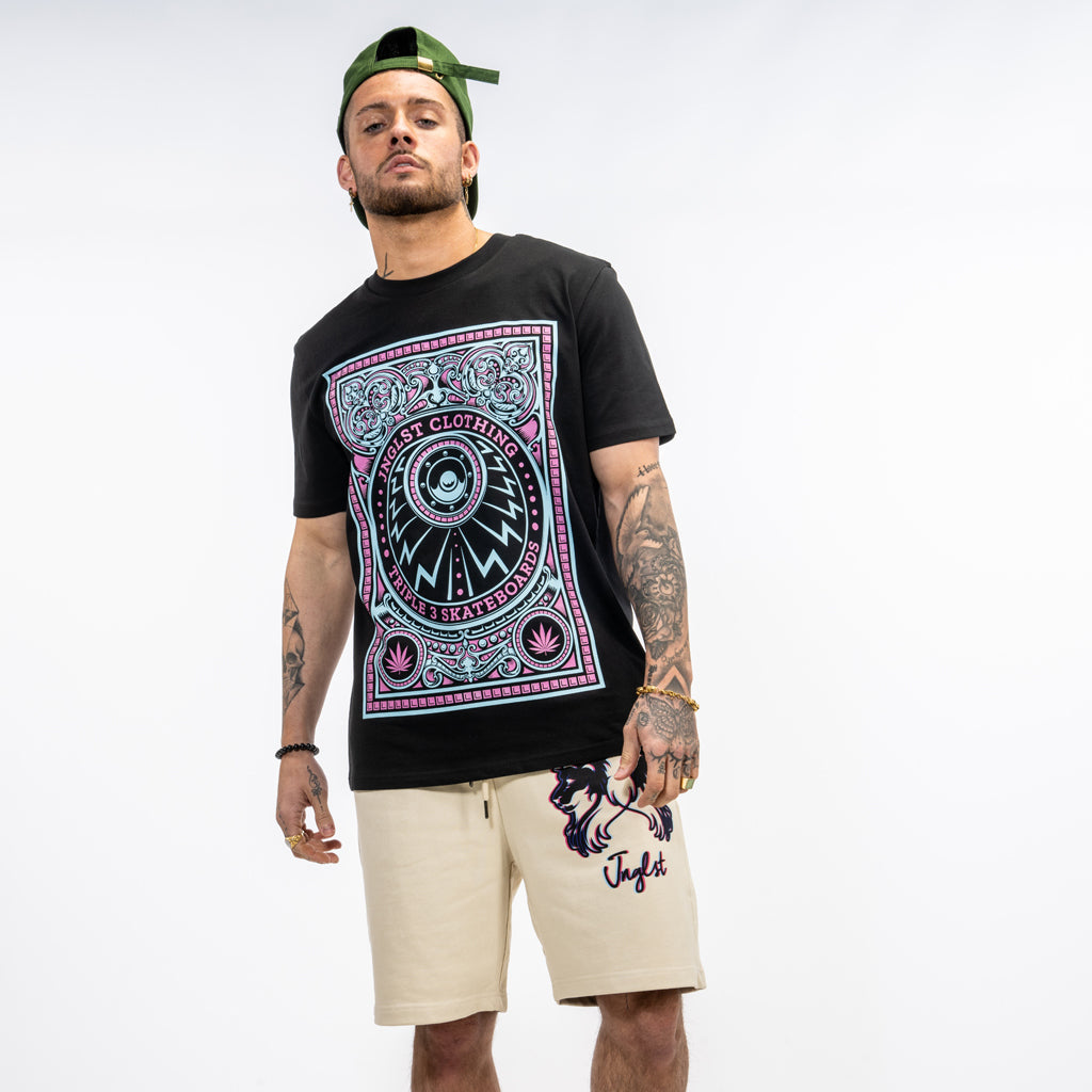 Black Skate Life Blue and Purple T Shirt for Skaters