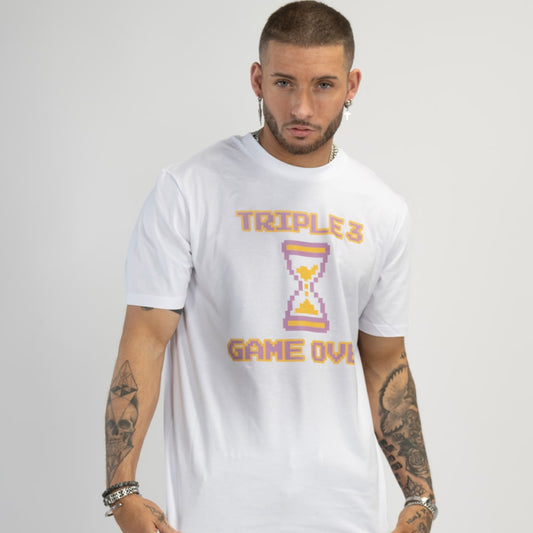 Triple 3 Game Over Skateboarding T Shirt White