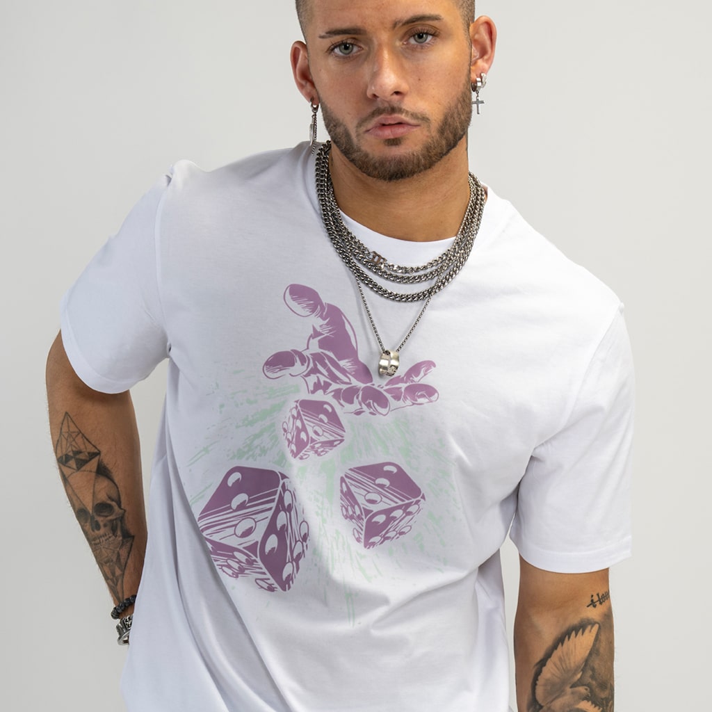 Lucky Loaded Dice Roll Skate T Shirt