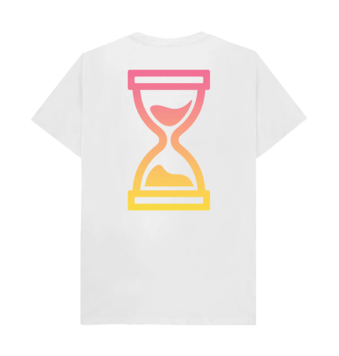 White large Triple Three streetwear sunset tee