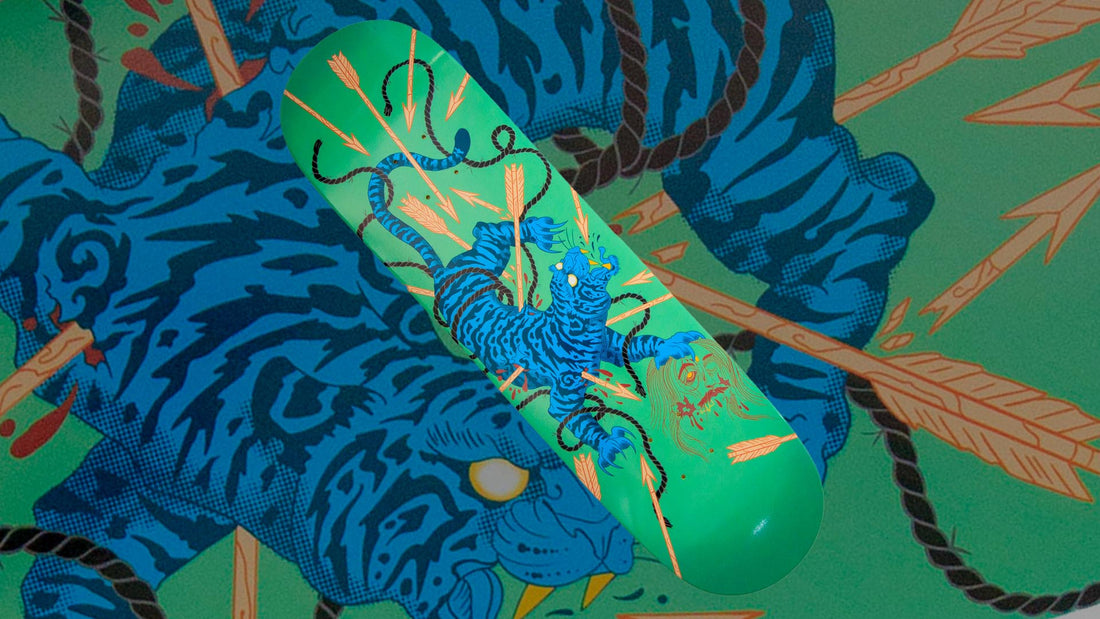 Green Tiger HLC made Skate deck