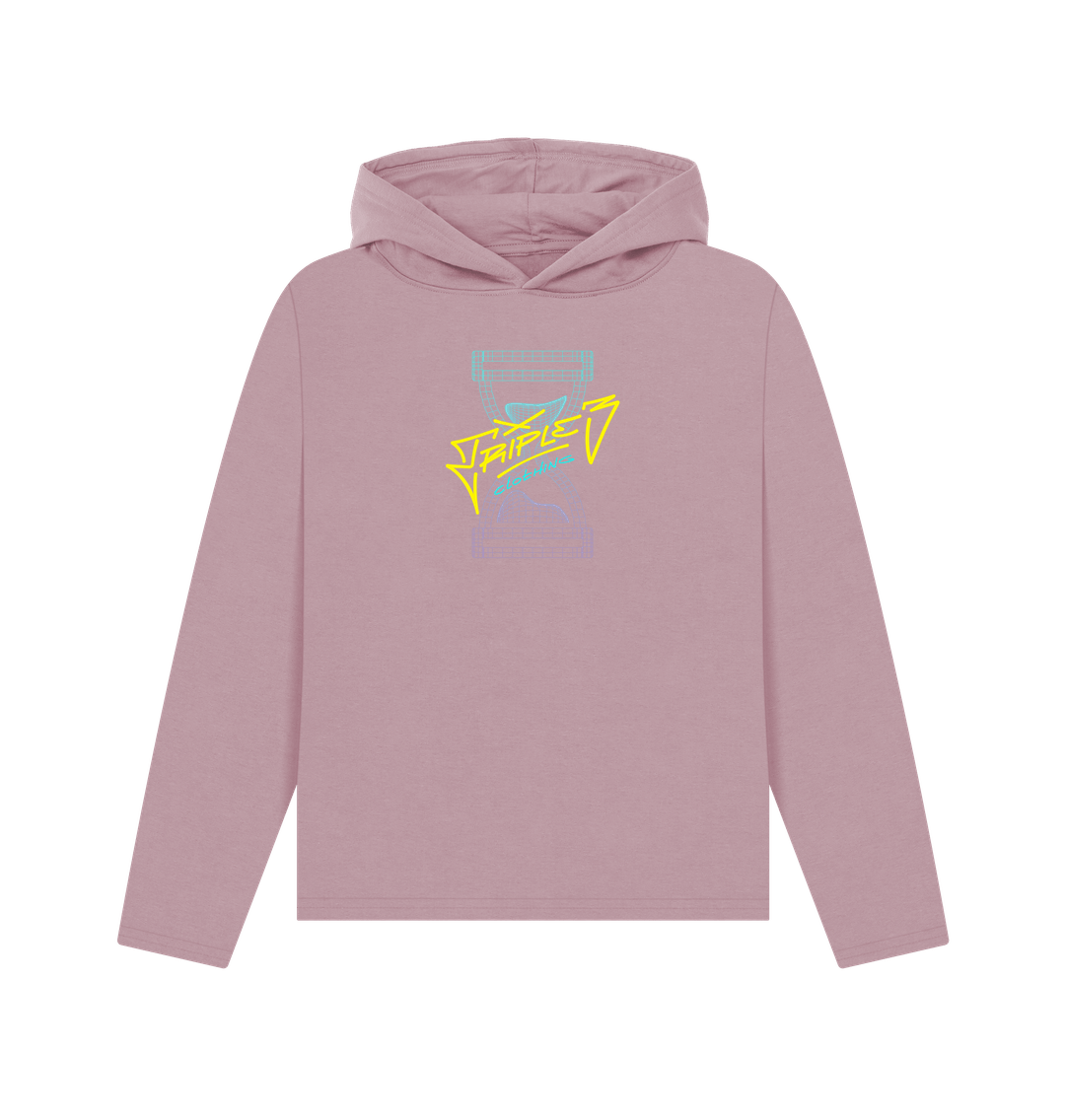 Mauve Printed Hoody Front