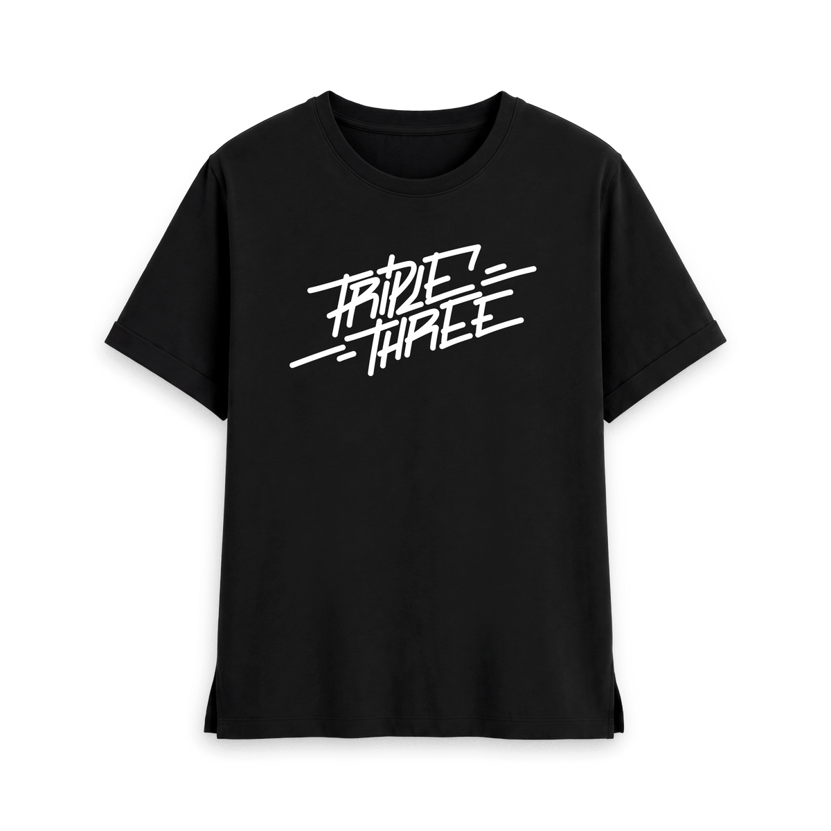 Black Printed T-shirt Front