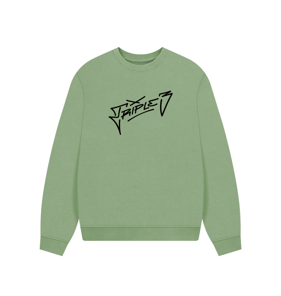 Sage Printed Sweater Front