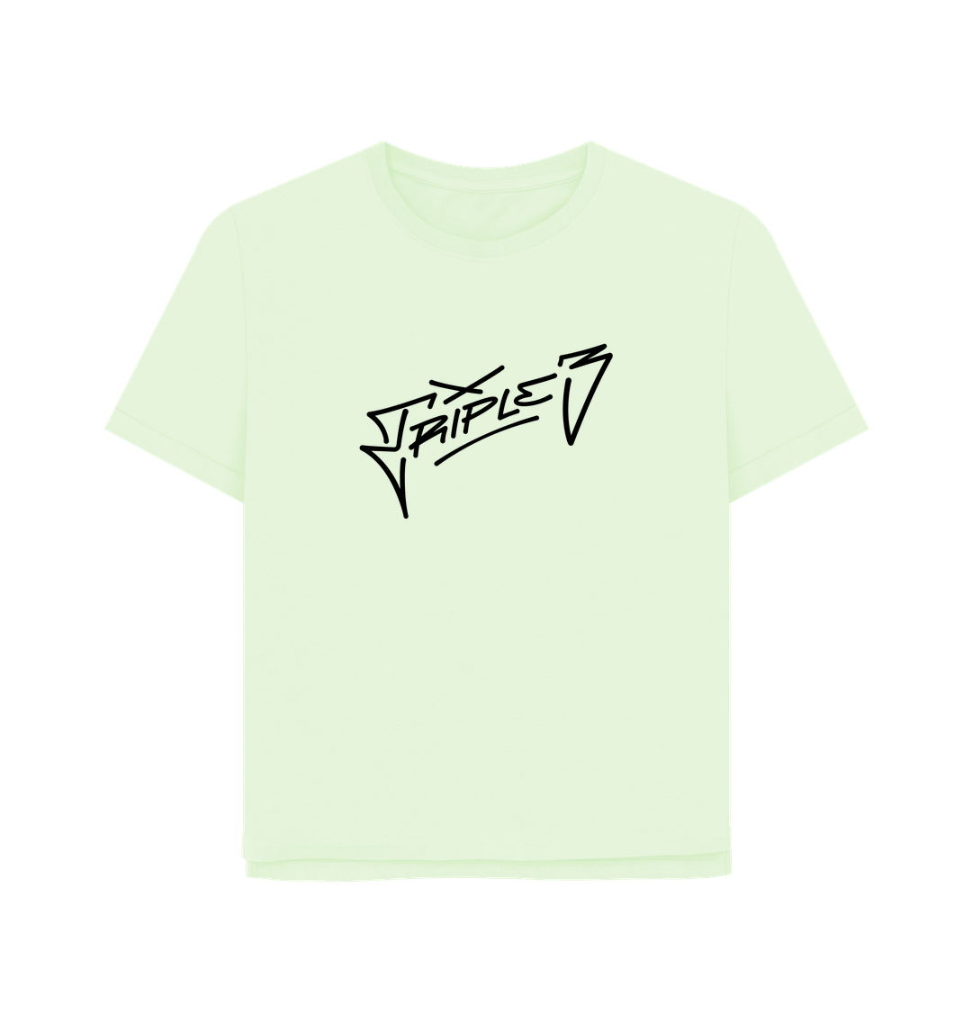 Pastel Green Printed T-shirt Front