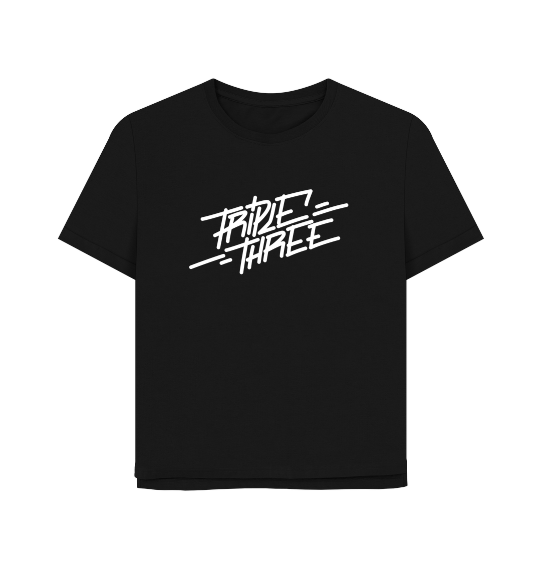 Black Printed T-shirt Front