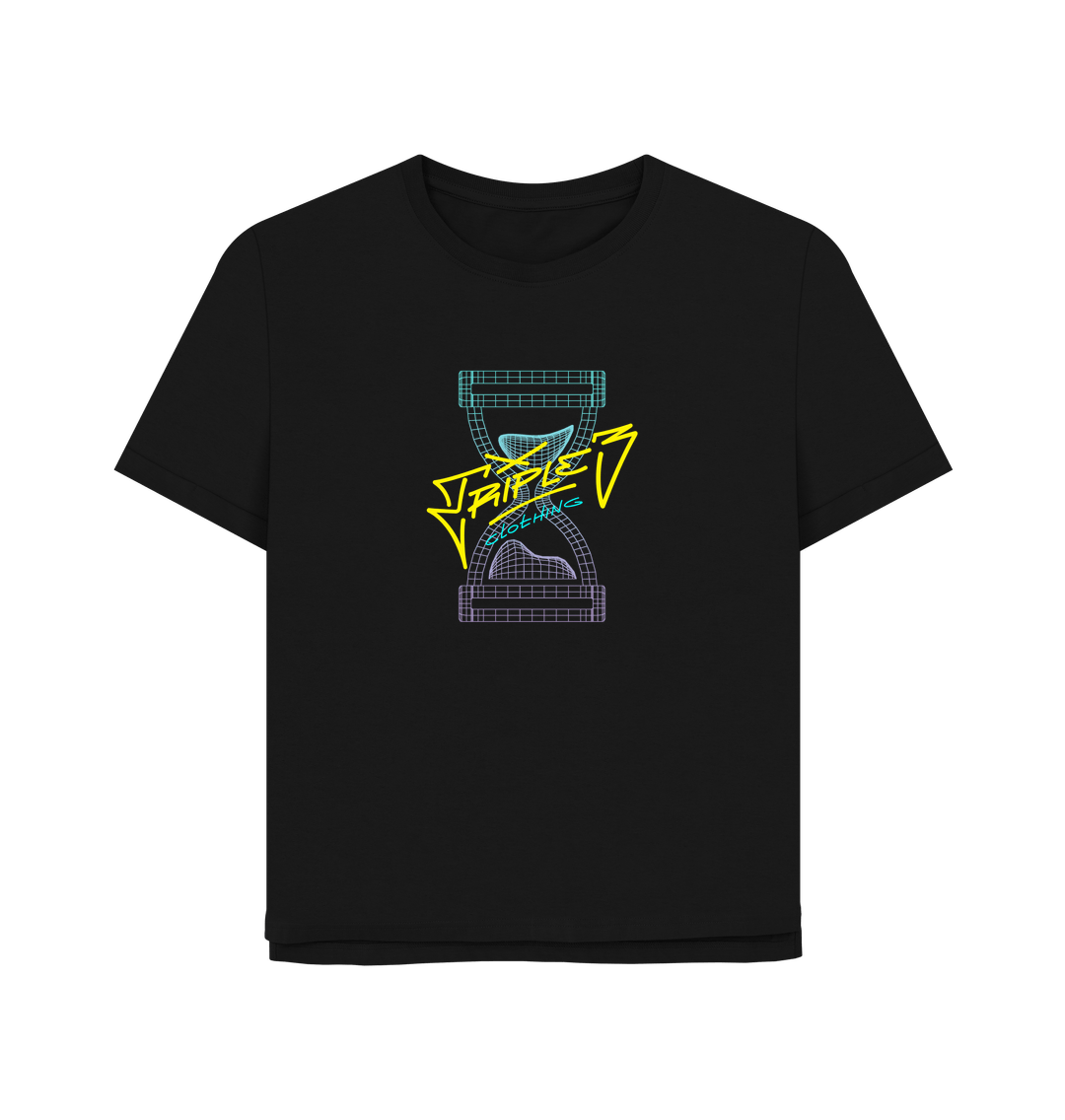 Black Printed T-shirt Front
