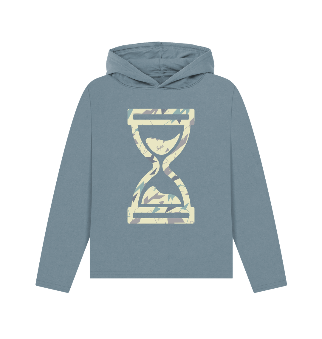 Stone Blue Printed Hoody