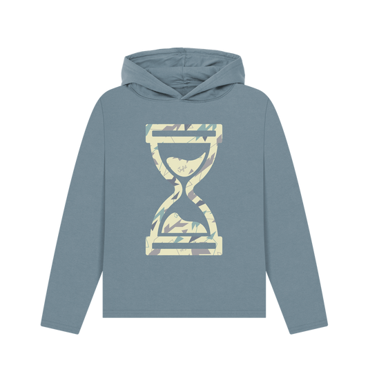 Stone Blue Printed Hoody