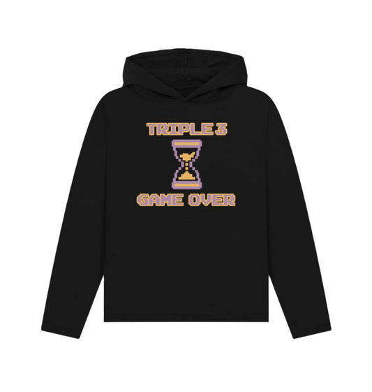 Black Skate Hoody with Game Over Design
