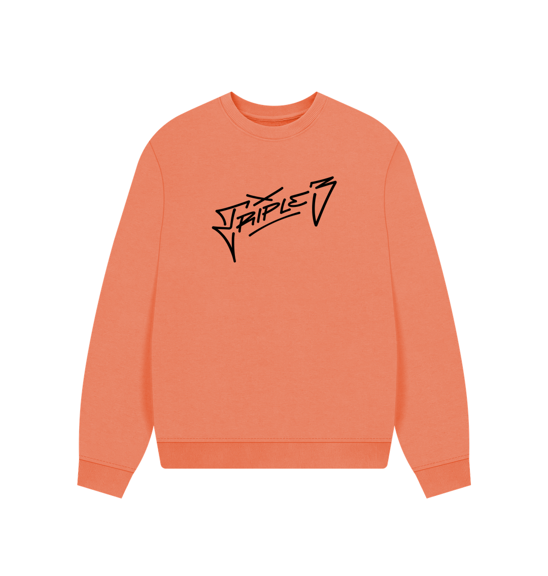 Apricot Printed Sweater Front