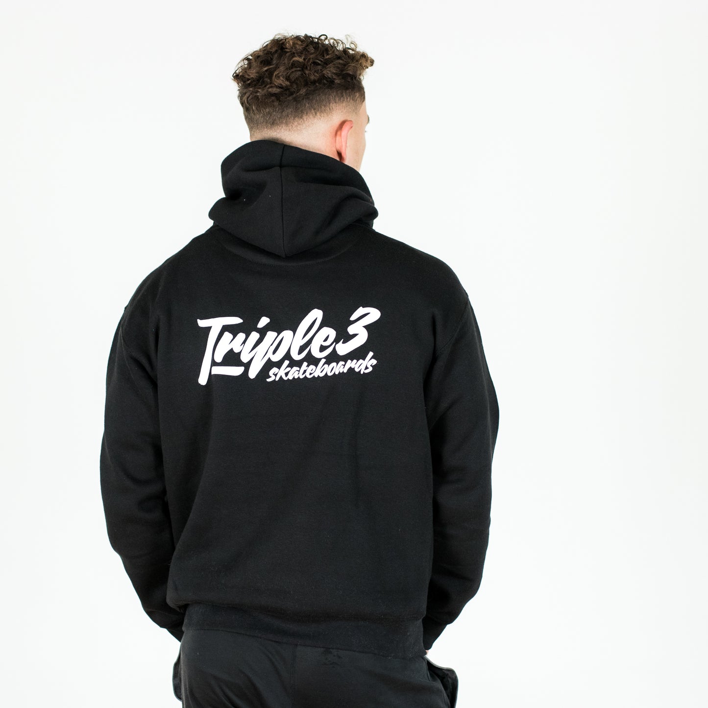 Triple 3 Boxed Black Hoody