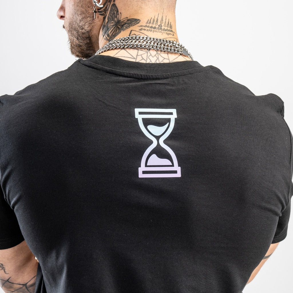 Black Organic Triple 3 T-Shirt back