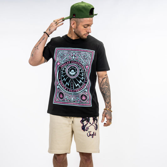 Black Skate Life Blue and Purple T Shirt