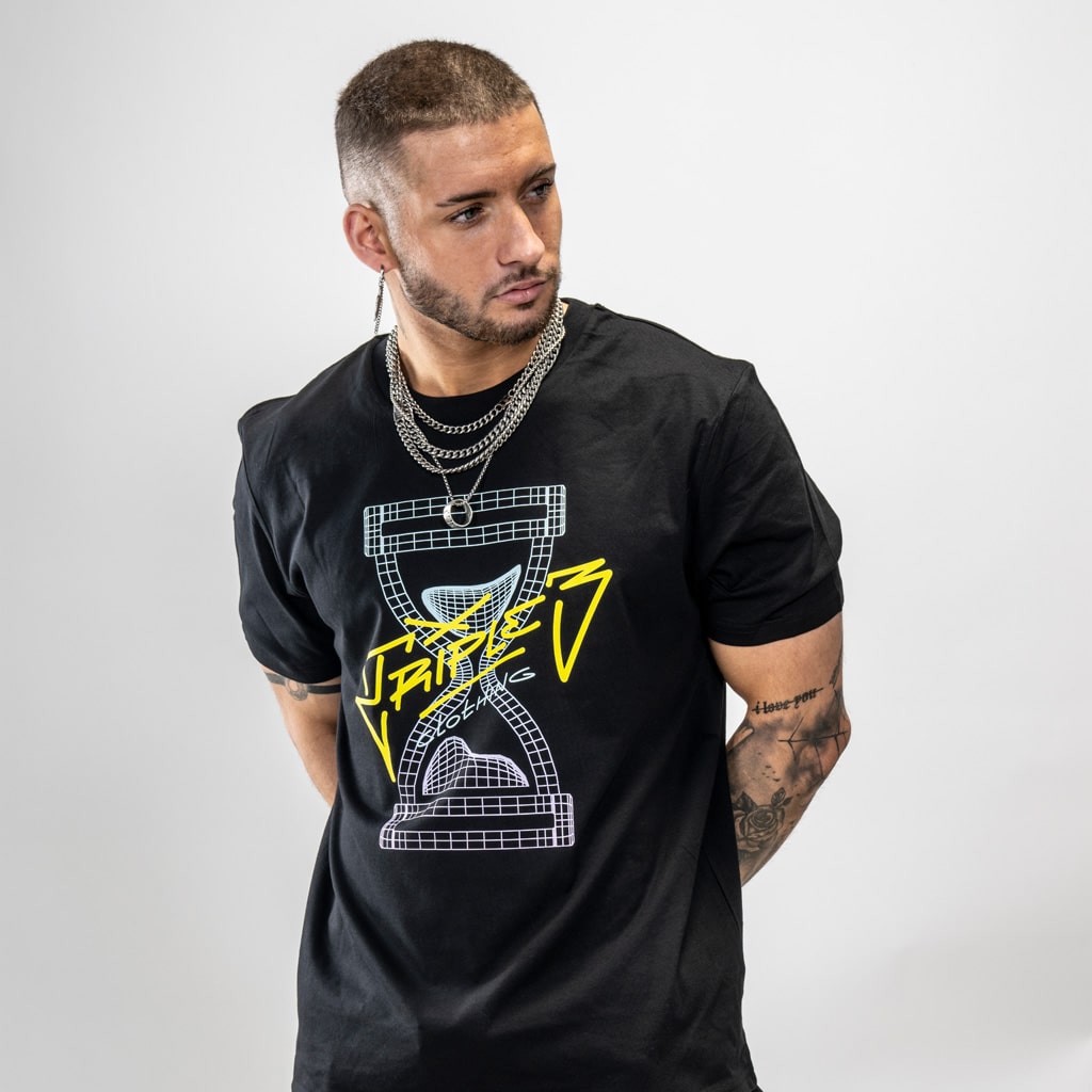 Black Wireframe Skateboard T-Shirt