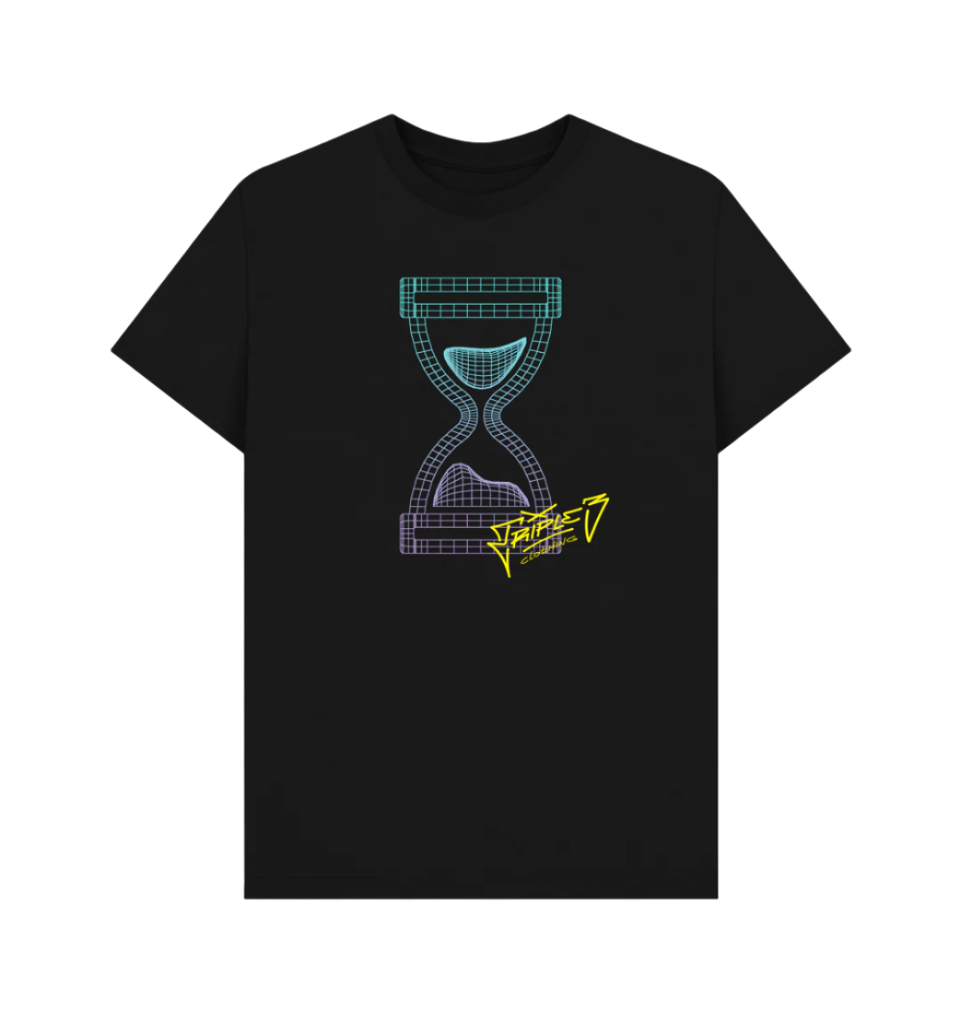 Black Wireframe Cornered  Skateboarding T-Shirt