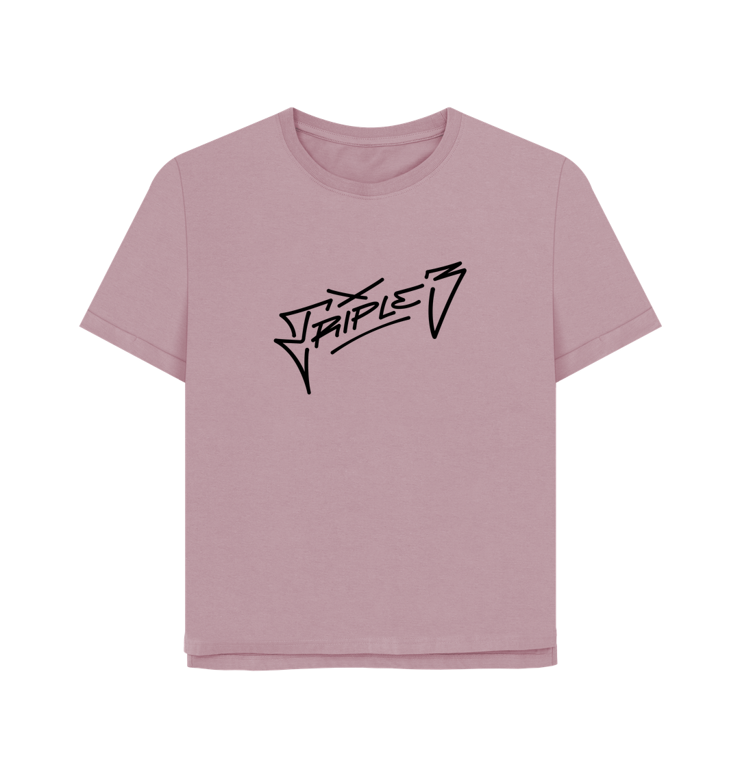 Mauve Printed T-shirt Front