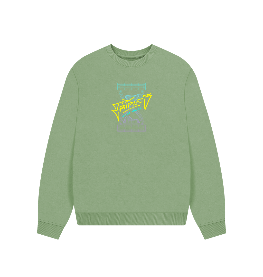 Sage Printed Sweater Front