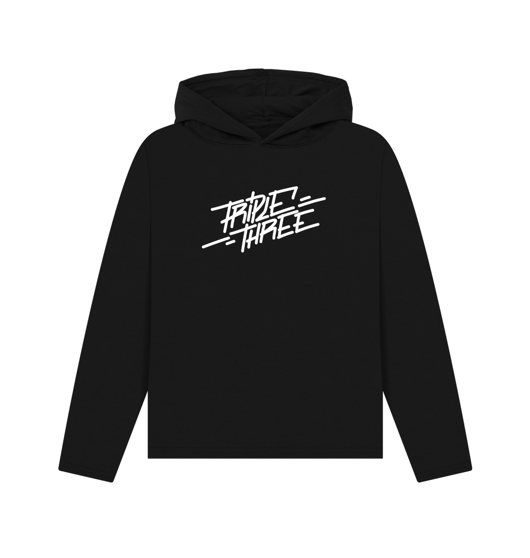 Black Printed Hoody Front