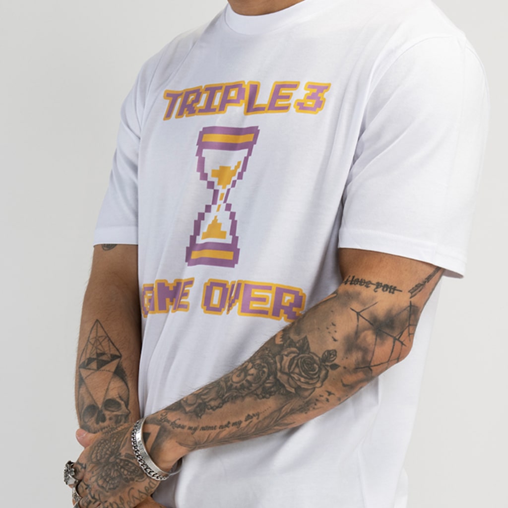 Triple 3  Game Over Skateboard T Shirt