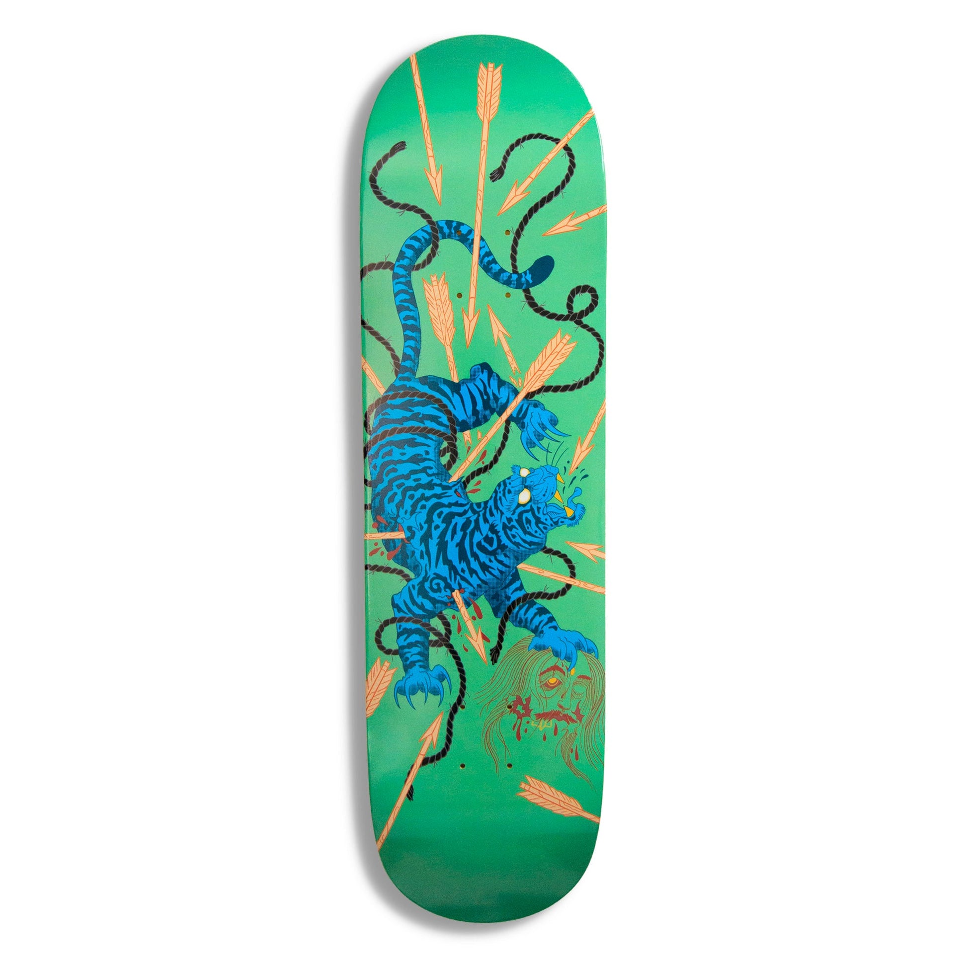 The Triple 3 Green Tiger Skate Deck