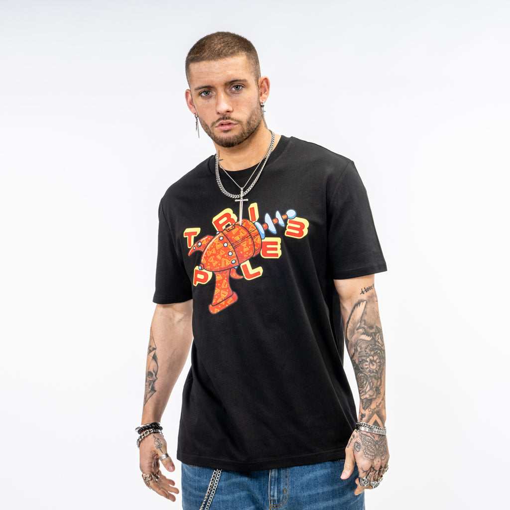 Black Raygun T-Shirt from Triple 3