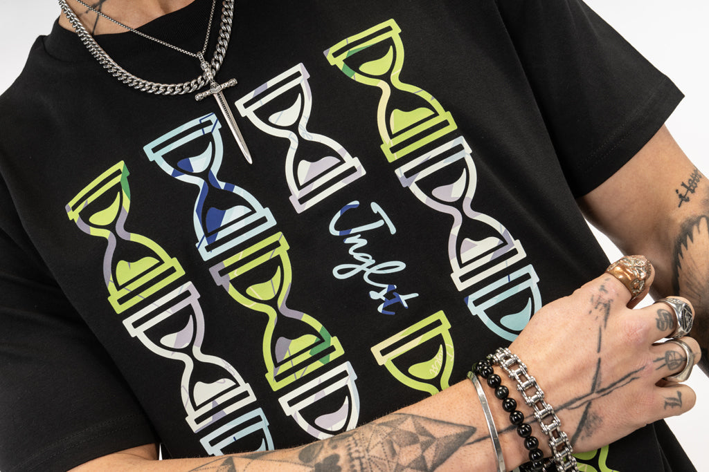 Multi Camo pattern skateboard t shirt