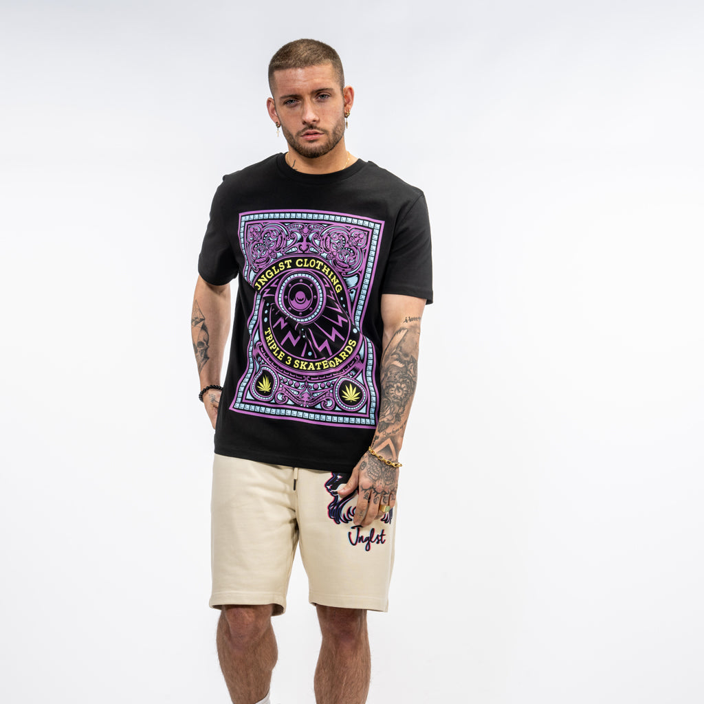 Junglist Skate Life Purple and Blue Organic T Shirt