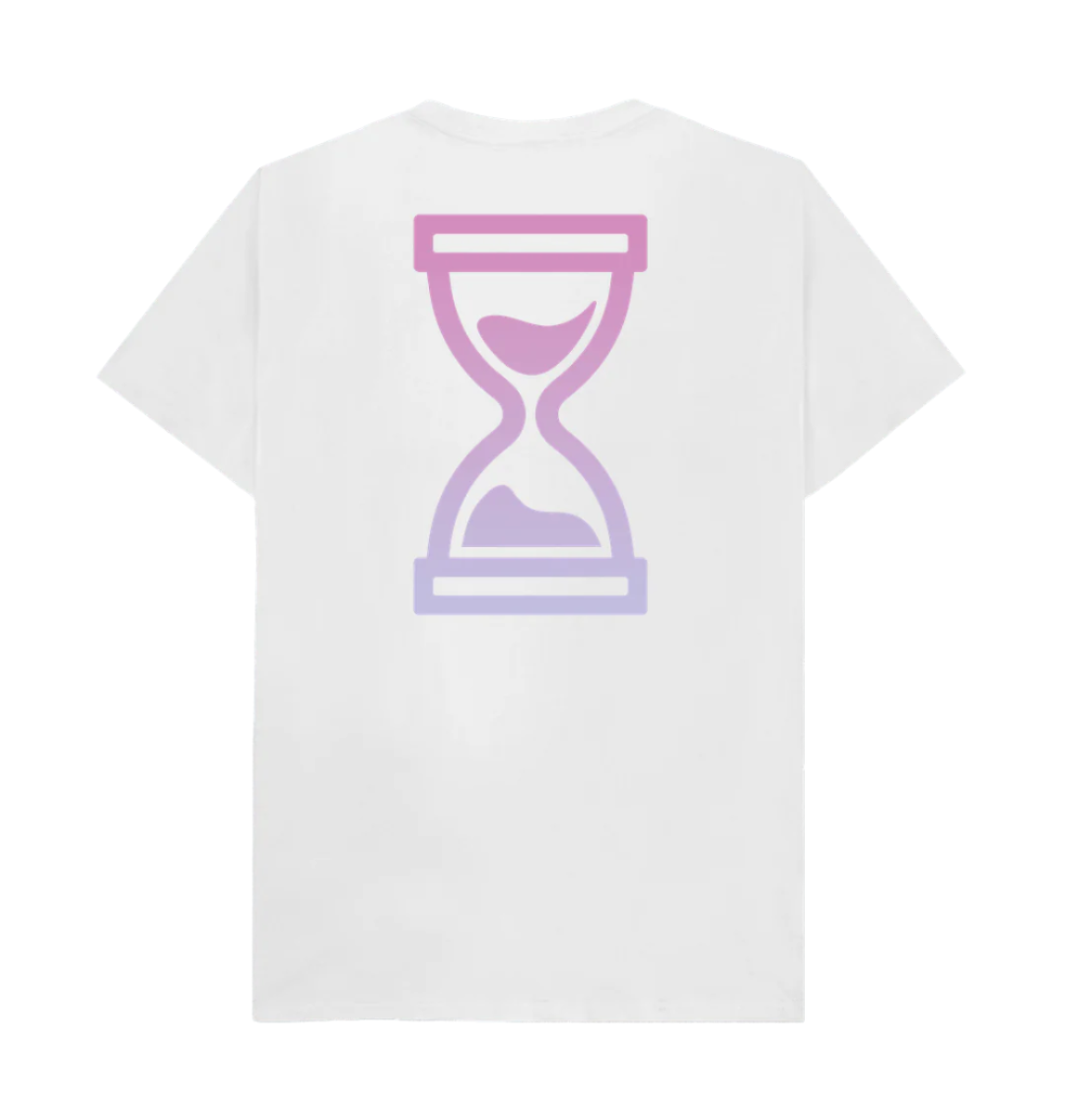 Back print of purple sunset inspired design for Triple 3 clothing
