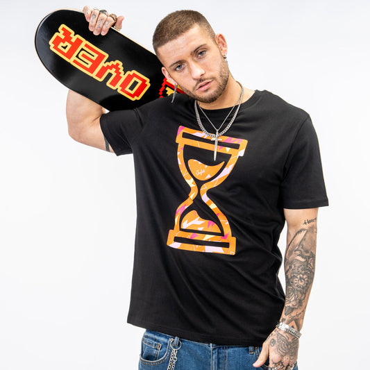Orange camo skateboard t shirt