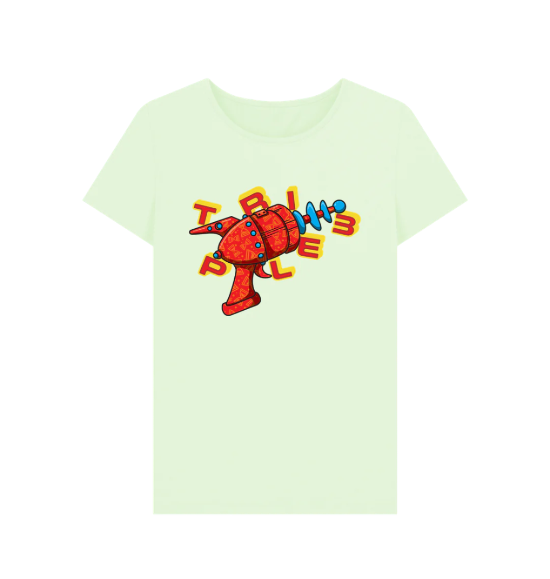 Pastel Green Ray Gun Skate T Shirt