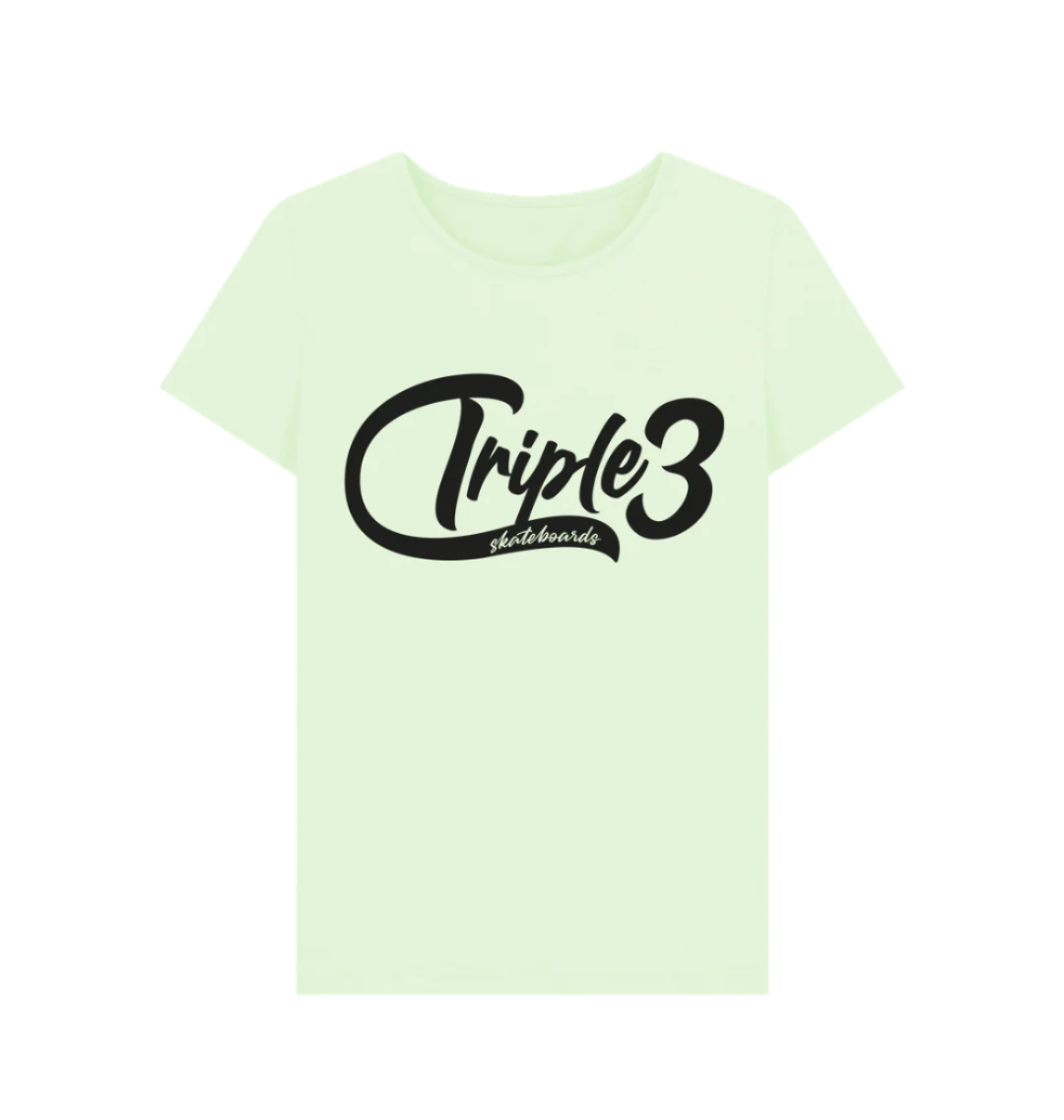 Pastel Green Triple 3 Script Women's Top