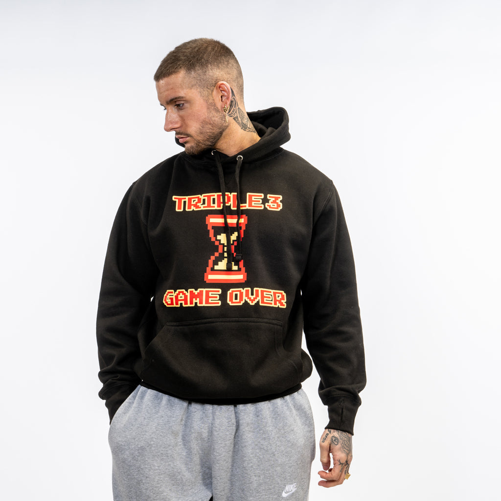 Game Over Black Skate Hoody Retro