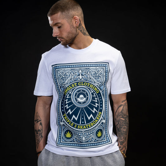 Junglist Skate Life Blue and Yellow Print