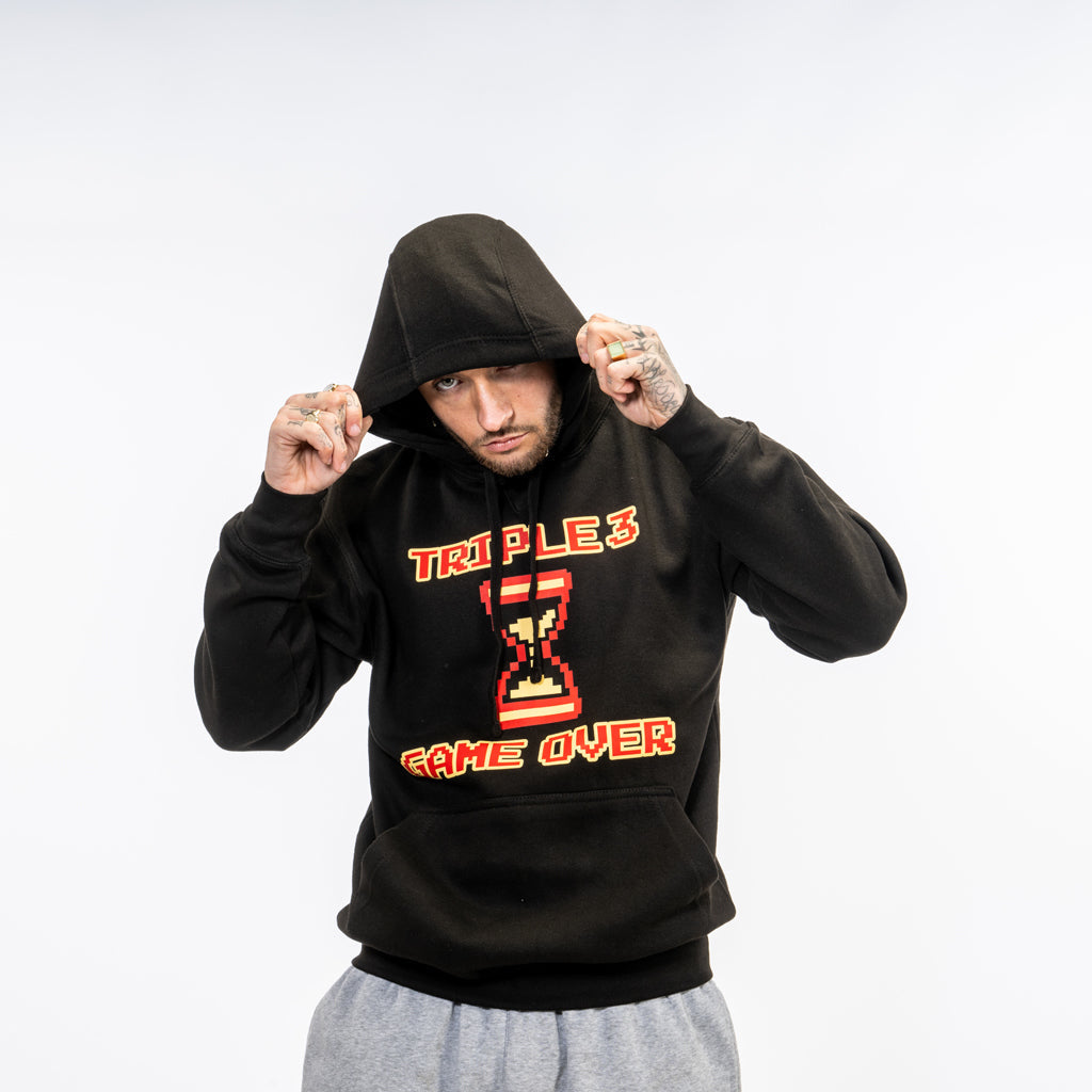 Game Over Black Skate Hoody Retro