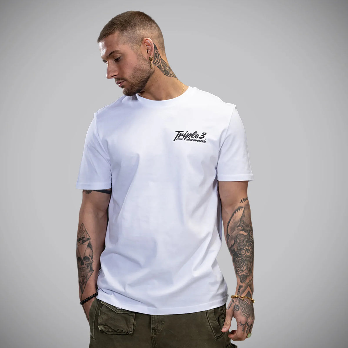 Triple 3 Skateboards White T-Shirt