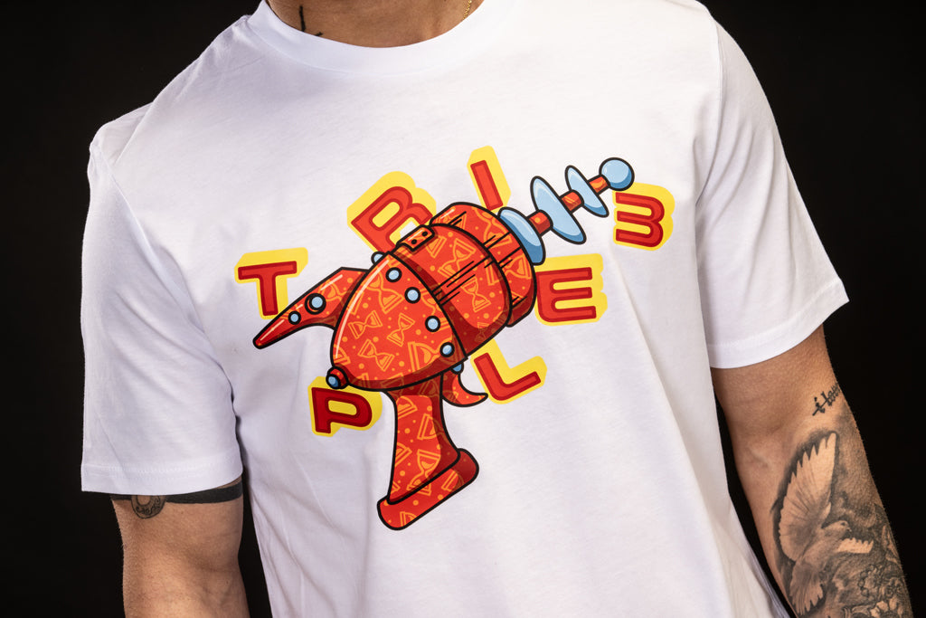 White Ray Gun Skate T-Shirt