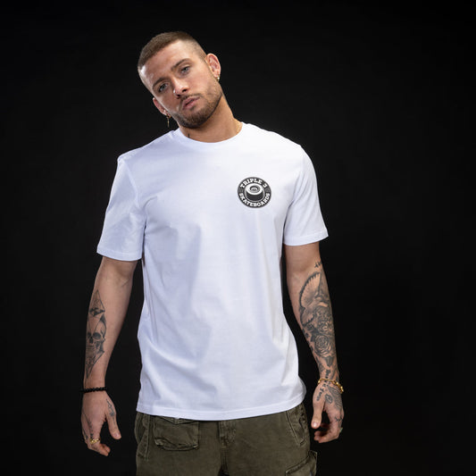 White Triple 3 Skateboard T-Shirt